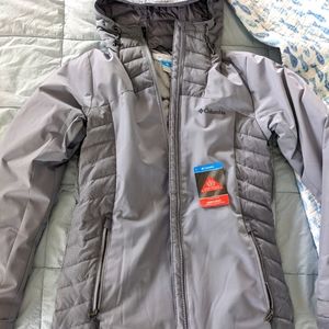 Columbia ski jacket Omniheat coat sz small Grey